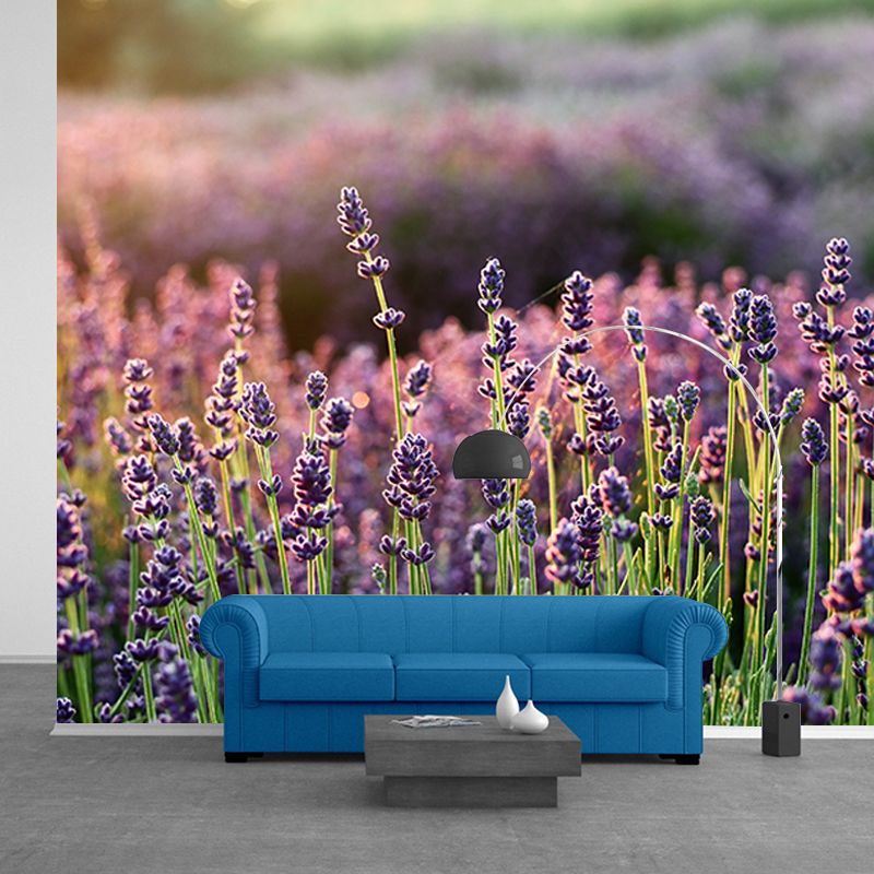 Purple Lavender Wall Decals Removable Mural Wallpaper Bedroom Decorative Art