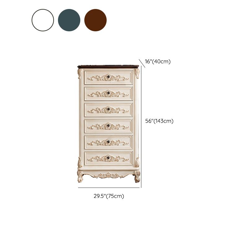 Classic Glam Storage Chest Solid Wood Storage Chest Dresser with 4/5/6 Drawers