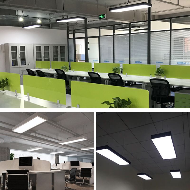 Lampes suspendues modernes avec des luminaires d'éclairage de pendentif à LED noir en acrylique pour le bureau