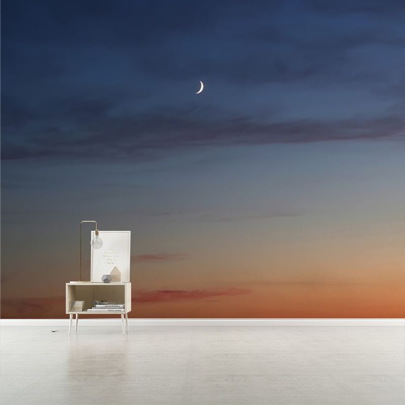 Large Nightfall Crescent Wallpaper Mural Waterproof Modern Living Room Wall Decor