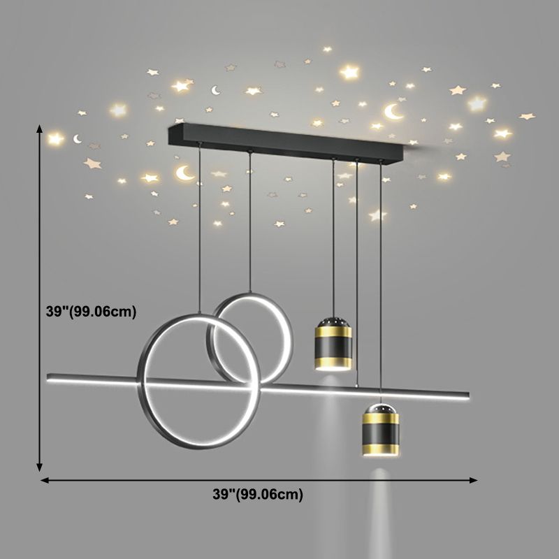 Speisesaal Star Projector Light Aluminium Postmoderne LED Island Leuchte