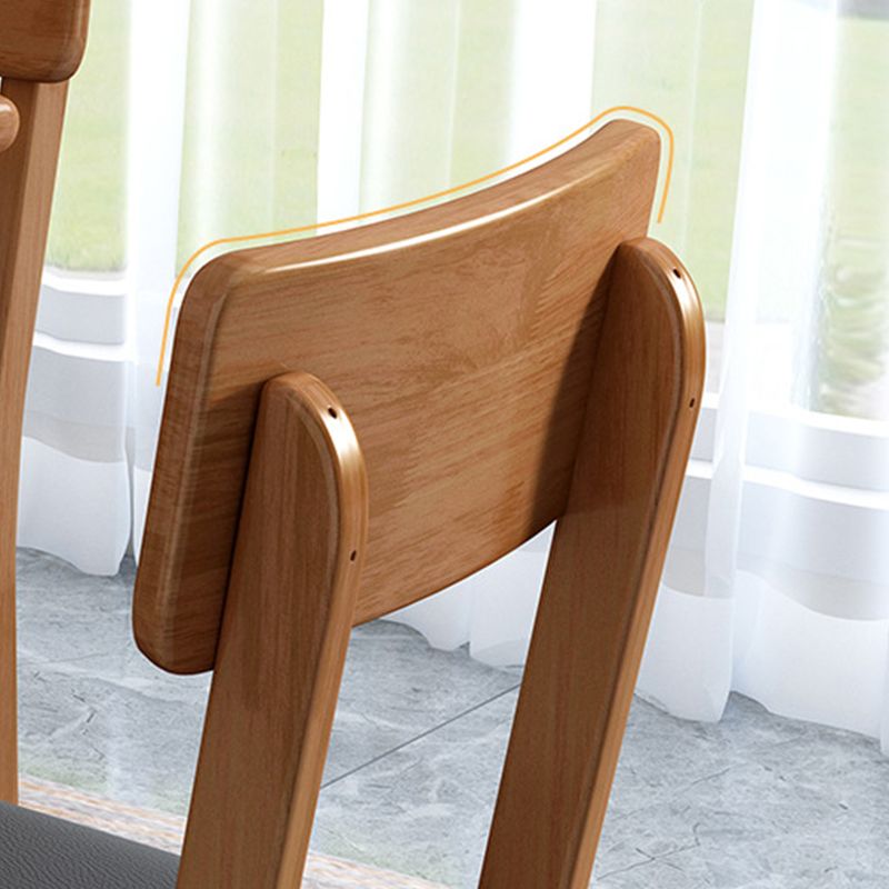 Contemporary Kitchen Dining Side Chair Wood Open Back Dining Side Chair