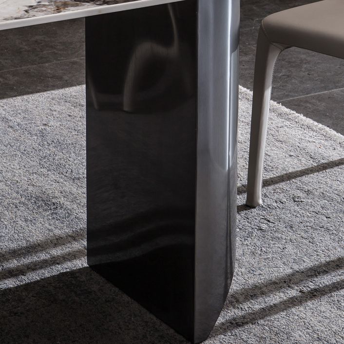 Beige Stone Dinette Table Set 1/4/5/7 Pcs Glam Style Dining Set