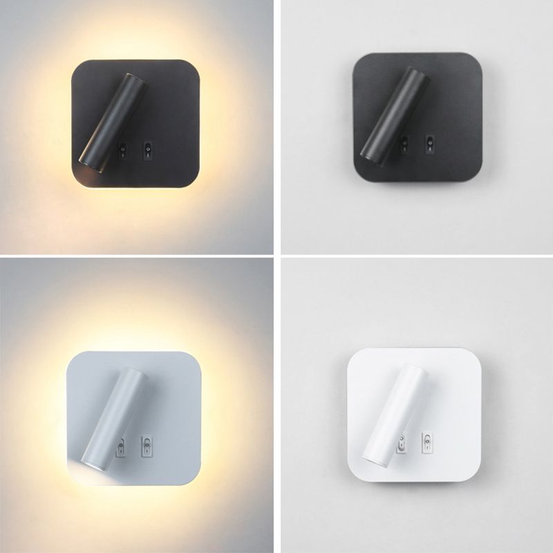 Aluminum Cylinderical Sconce Light Fixtures Modern Minimalist Style 2 Lights Wall Light