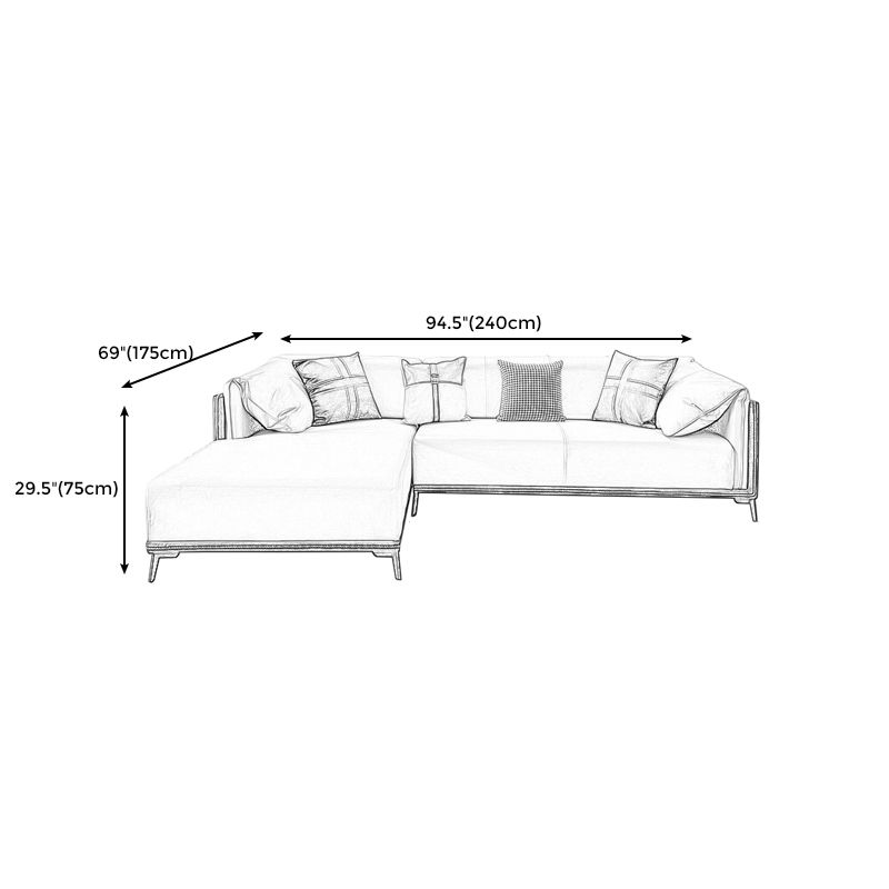 Vlekbestendige faux lederen sofa/sectionele met gekussen achterste kussens voor woonkamer