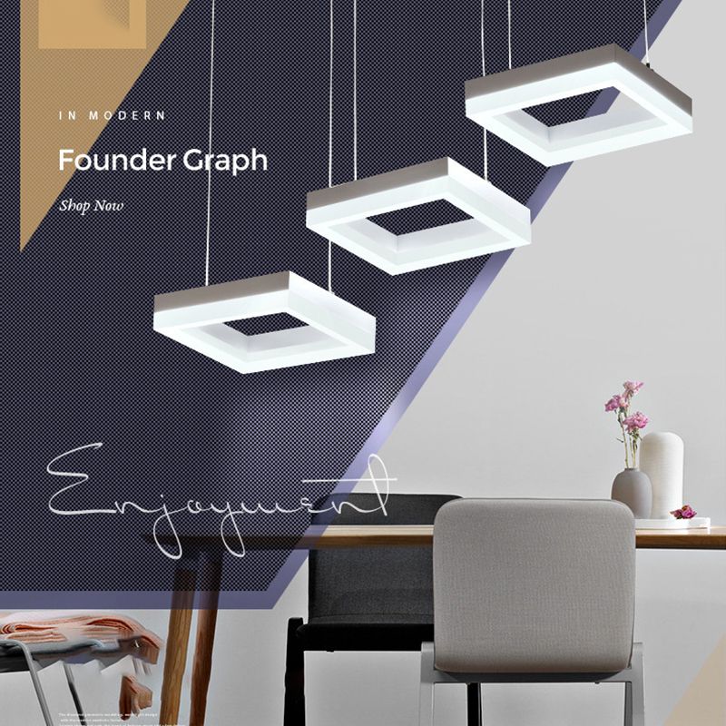Modern Simplistic Hanging Lamp 3 Light LED Pendant Light for Living Room Dining Room