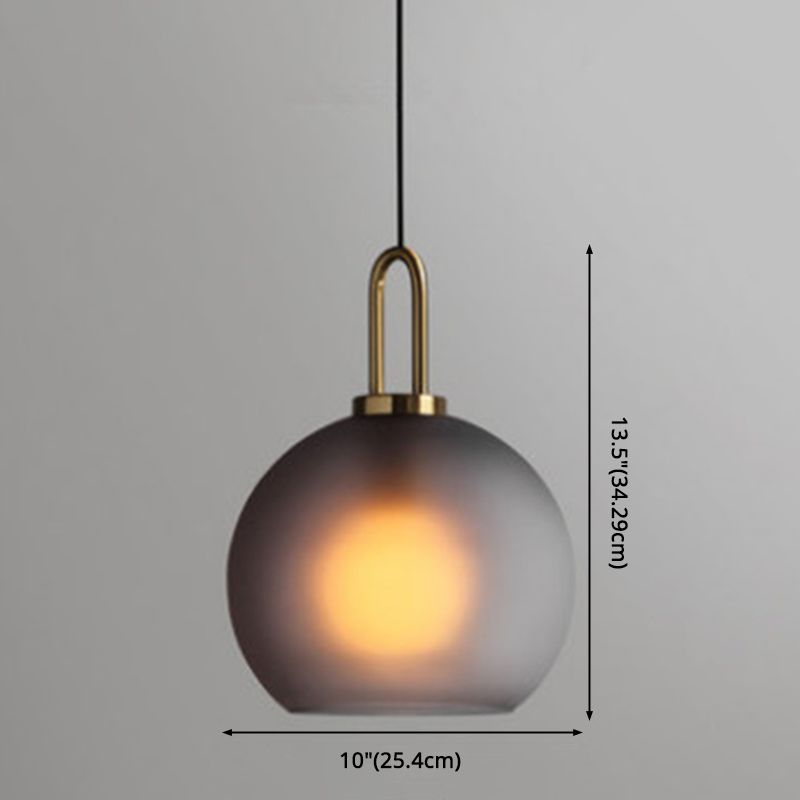 Contemporary Blown Glass Pendant Light 1-Light Hanging Pendant Lighting For Bedroom