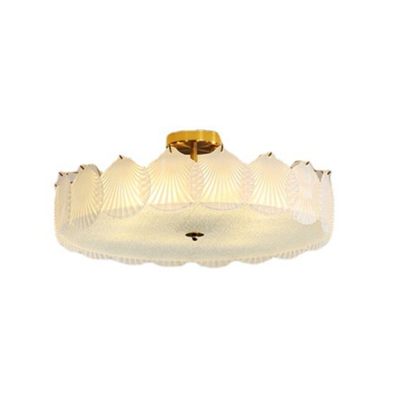 Glass Flush Mount Light Modern Minimalist Lush Mount Ceiling Light for Living Room