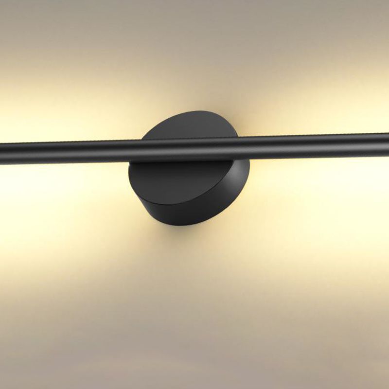 Single Contemporary Black Wall Mounted Sconce LED Linear Wall Light for Bedroom