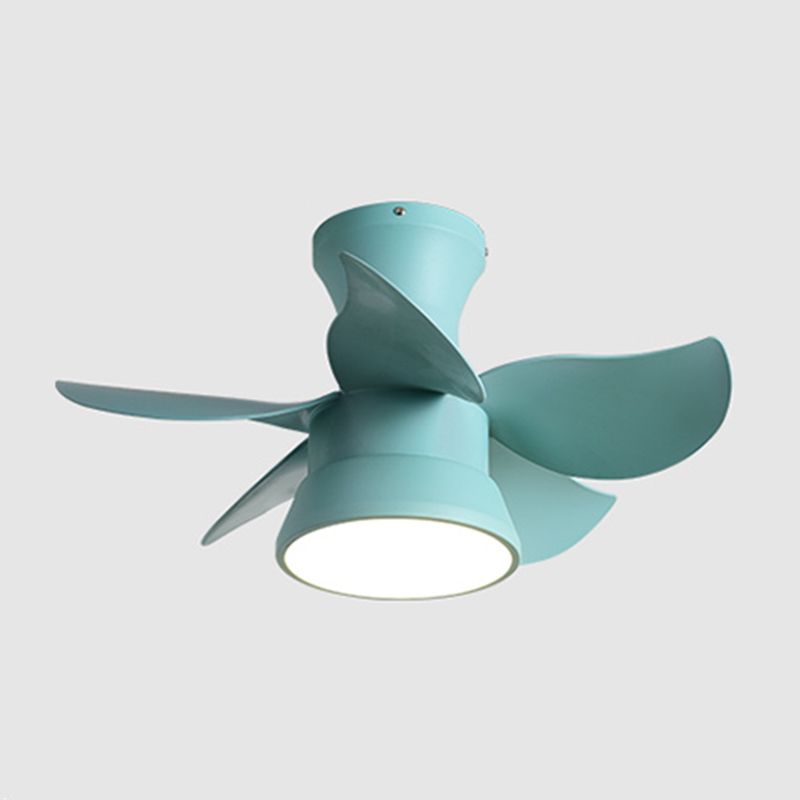 Ventiladores de techo de forma de ventilador de metal estilo para niños de 1 luces de lámpara de ventilador de techo
