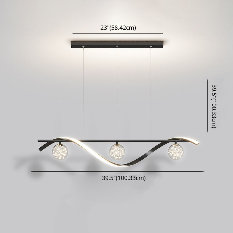 Modern Linear Chandelier Modern Kitchen Island Lighting Metal 4 Light Island Lighting in Gold