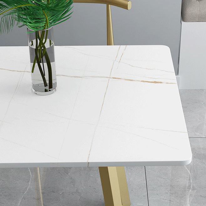 Rectangle Dining Table Set 1/2/5 Pieces Metal Dinette Set for Home