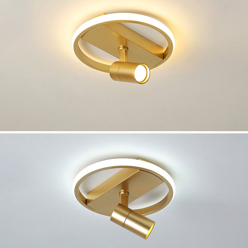 Modern Semi Track Light Fixture Flush Mount Ceiling Light for Clothing Store