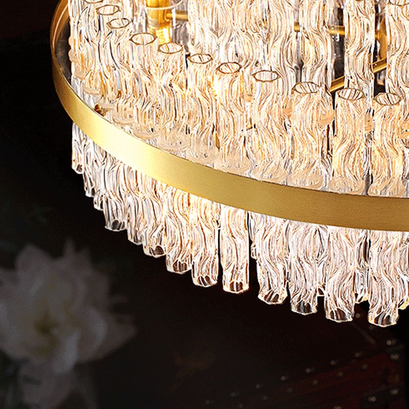 Moderner Stil Ring Kronleuchter Kristall Multi -Lichter Kronleuchter für Wohnzimmer