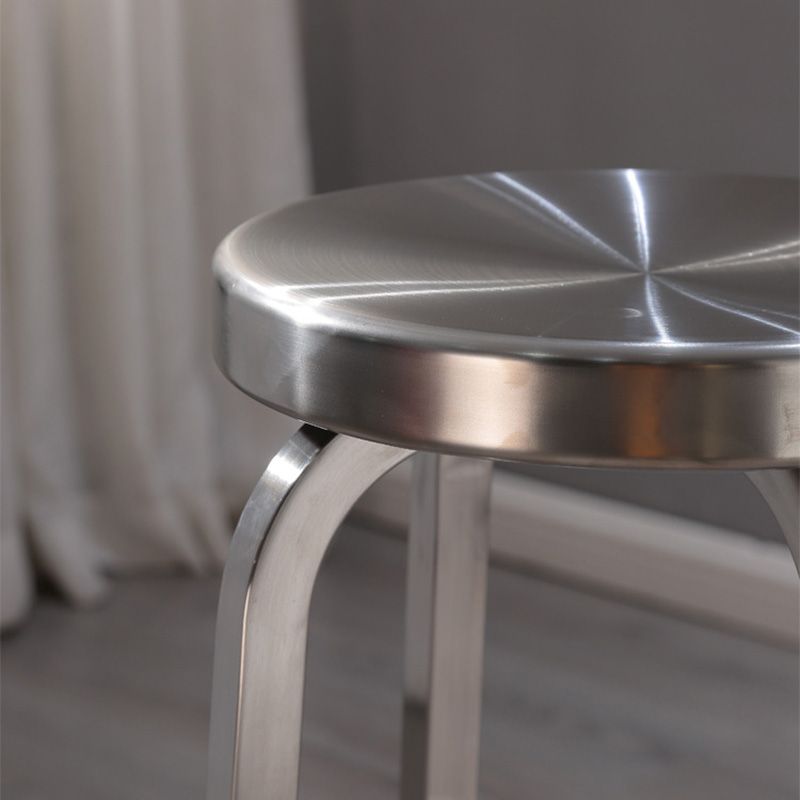 Industrial Stainless Steel Bar Stool Armless Counter Height Stools