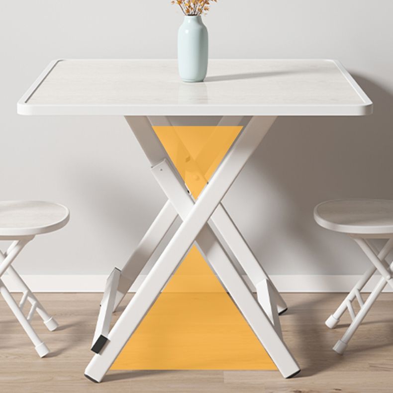 Set da pranzo in legno in stile moderno con dinette a forma quadrata con doppio tavolo a piedistallo