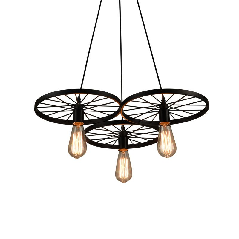 Ruota a pendente multipla in stile industriale METALLIC PENDANTI LAMPARE MULTIMA