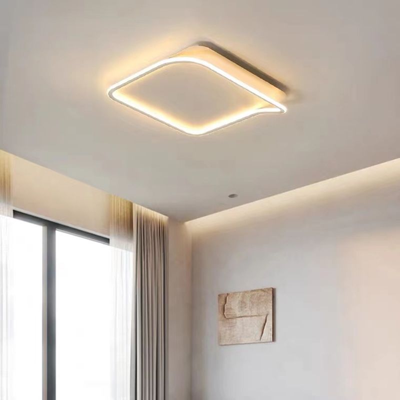Contemporary Ceiling Light White LED Flush Mount Lighting for Home
