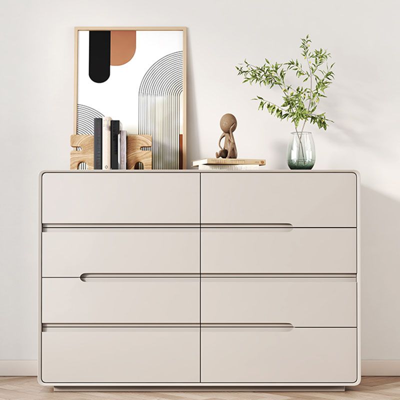 Modern Horizontal Double Dresser Wood Storage Dresser for Bedroom