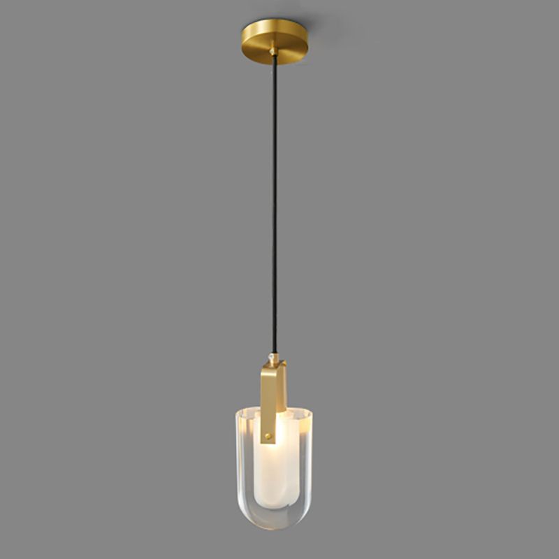 Geometric Suspension Pendant Modern Style Crystal 1 Light Down Lighting