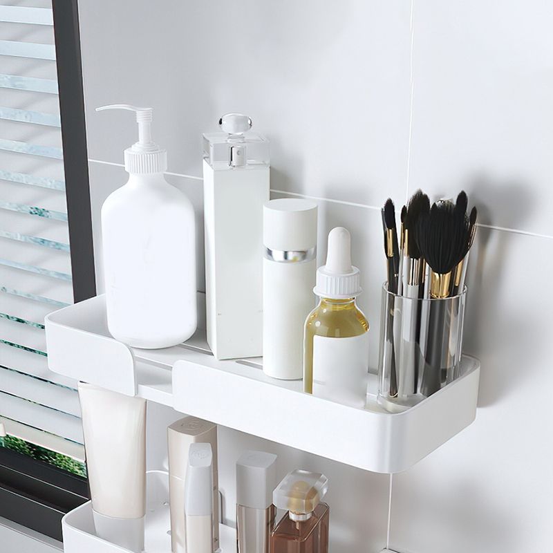 White Bathroom Set Modern 1/2/3 - Piece Anti-rust Bath Shelf