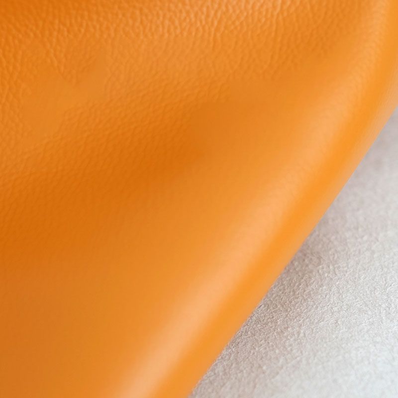 Modern Pouf Ottoman PU Leather Upholstered Solid Color Tear Resistant Square Ottoman