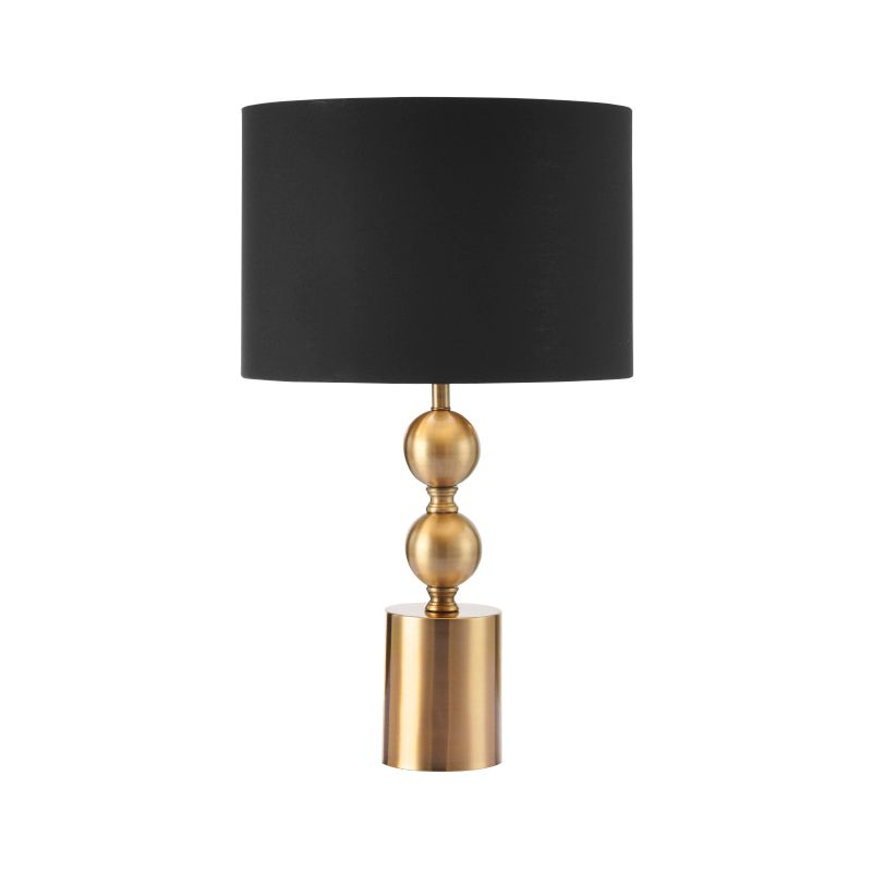 1 tête à part la lampe de nuit simplicité du bureau finition noire lumière avec une teinte en tissu de cylindre