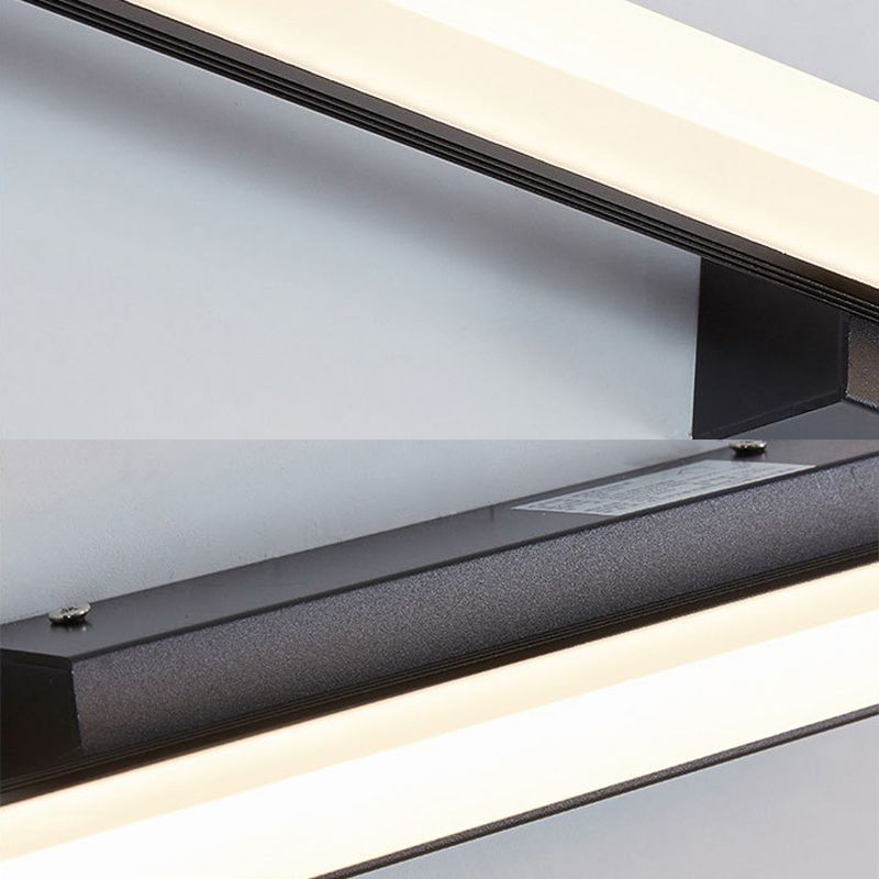 Zwarte rechthoek Wand SCONCE LICHTING Hedendaagse stijl LED metalen wandlicht SCONCE