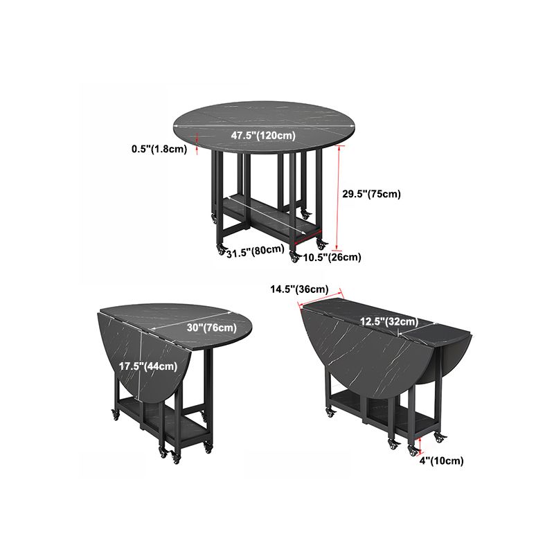 Modern Tripod Base Dinette Table Chipboard Folding Table Home Furniture (only Table)