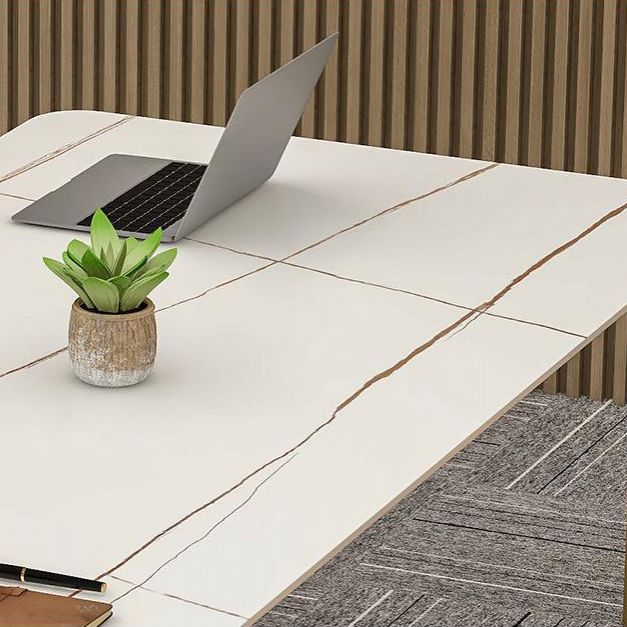 Modern 1/7 Pieces Dining Set Rectangle Stone Dining Table for Milk Tea Shop