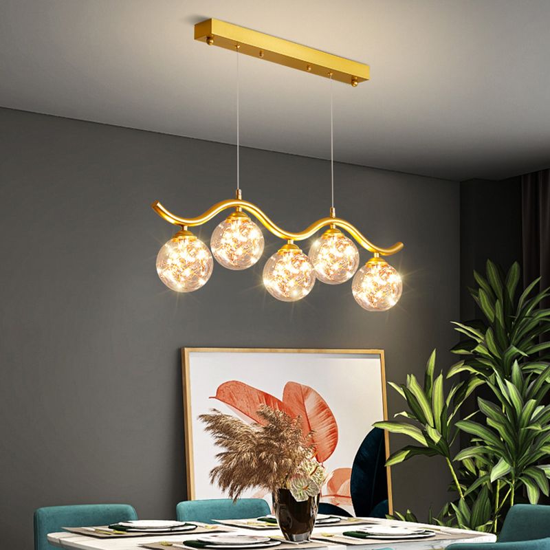 Modern Lighting Chandelier Globe Pendant Light 5 Light Metal Island Lights