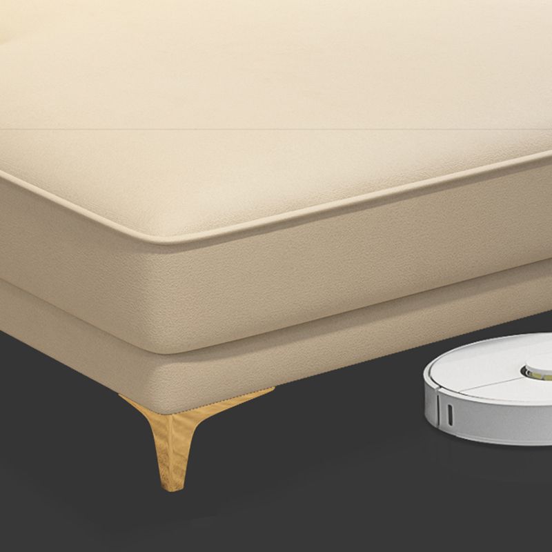 Glam Faux leather Sectionals Pillow Top Arm Sectional Sofa for Living Room