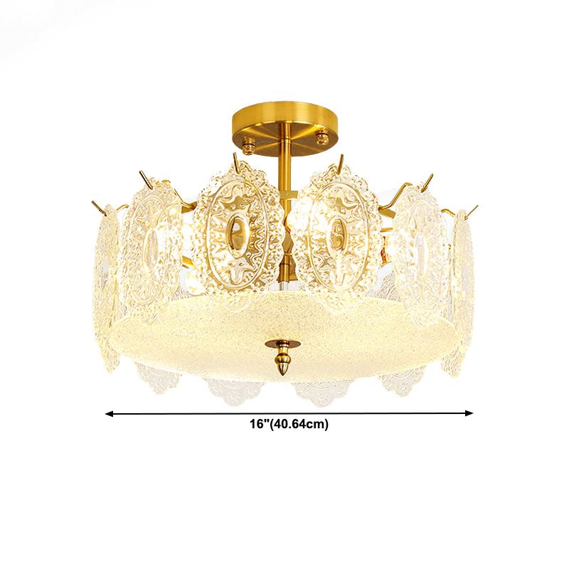 Contemporary Glass Ceiling Lamp Creative Flush Mount Light Fixture