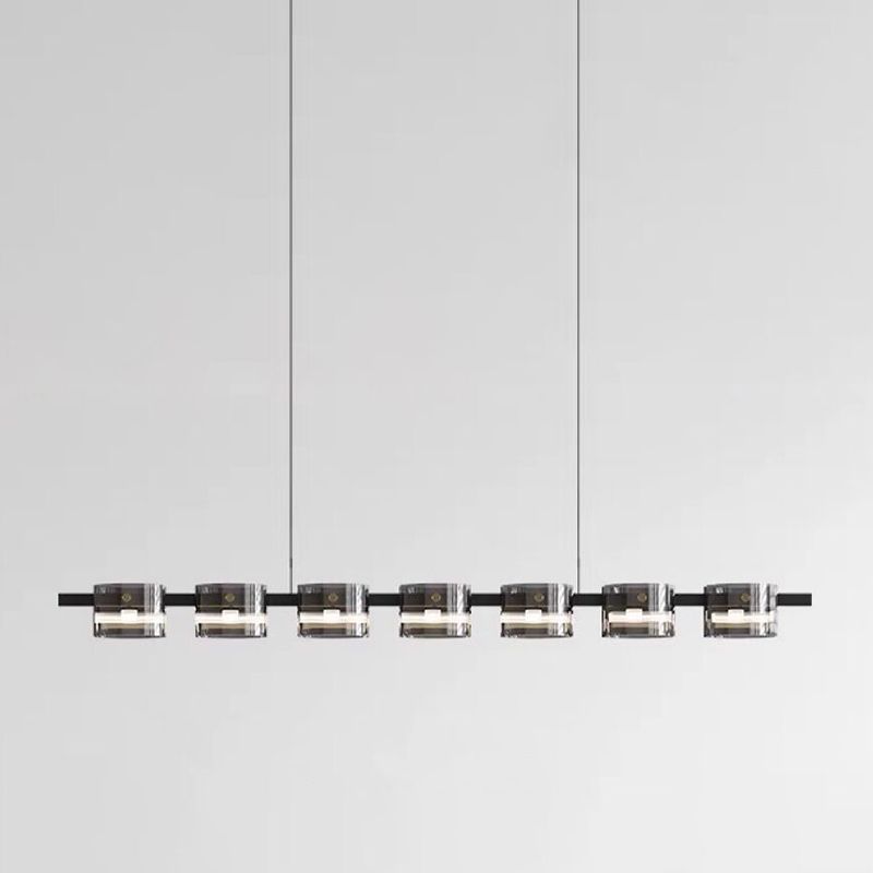 Nordic LED Island Lighting Fixture Simple Glass Hanging Light for Dining Room