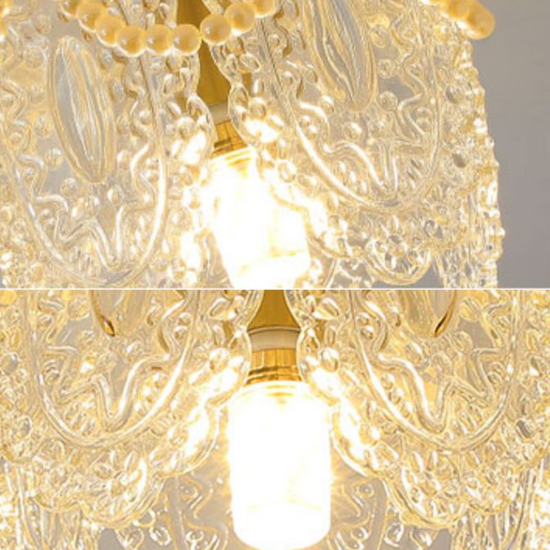 Modern Simple Ceiling Light Geometry Shape Ceiling Lamp with Glass Shade for Bedroom