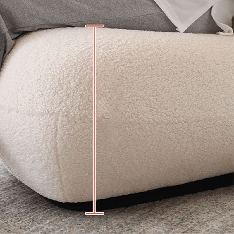 Modern 1-seater Wool Sofa 25.59" H Armless Sofa for Living Room