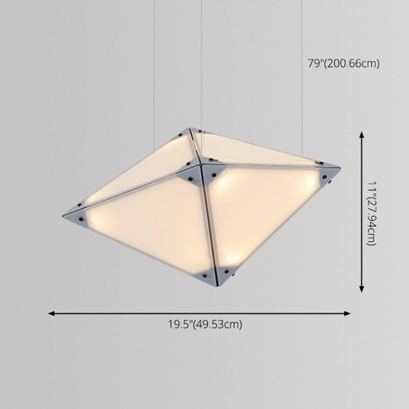 Postmodern Geometric Suspended Lighting Fixture Metallic Pendant Lighting Fixtures for Restaurant