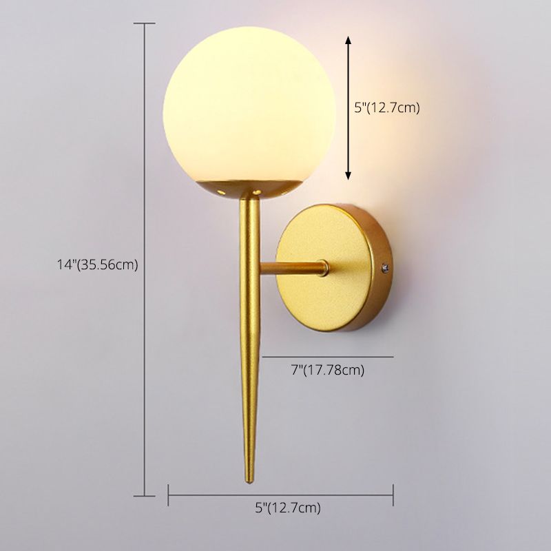 Retro Simple Industrial Style Sphere Wall Mount Lighting Glass Wall Mounted Lighting for Living Room