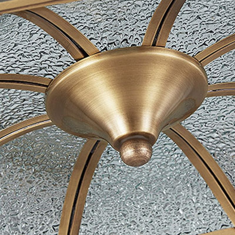 Multi-Light Geometric Flush Ceiling Light Colonial Style Metal Flush Light Fixtures