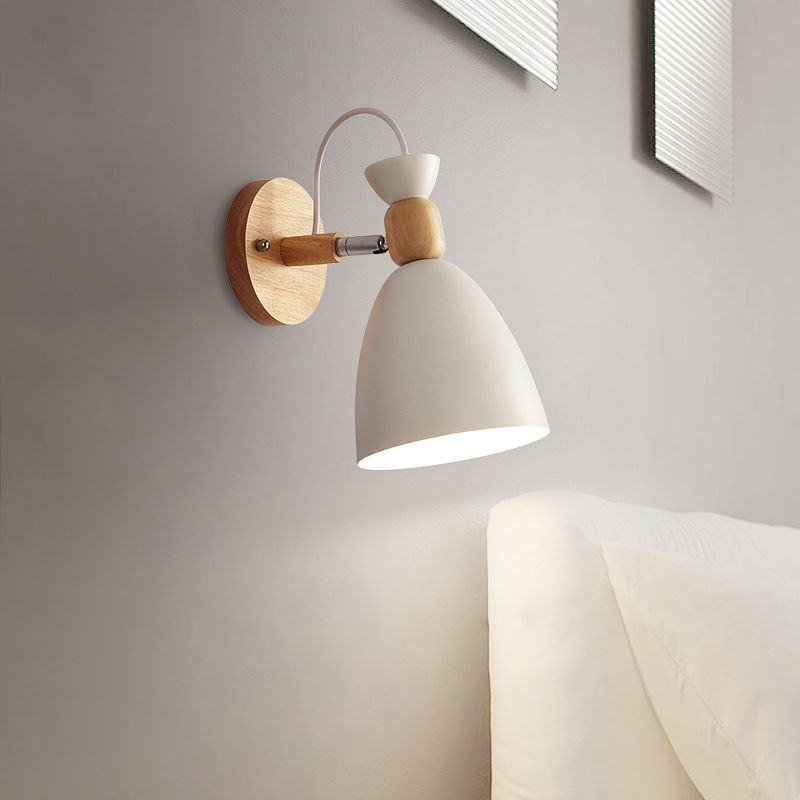 Moderni macaron nordici in stile geometrico con sconde da parete geometrica 1 flione leggero in giallo e bianco