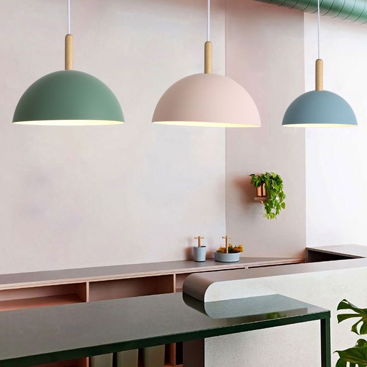 Dome Esszimmer Down Lighting Anhänger Metal Moderne Stil Anhänger Beleuchtung