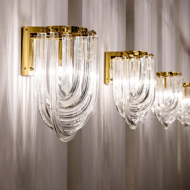 Modern Style Geometric Wall Light Sconces Glass 1 Light Wall Lighting Ideas