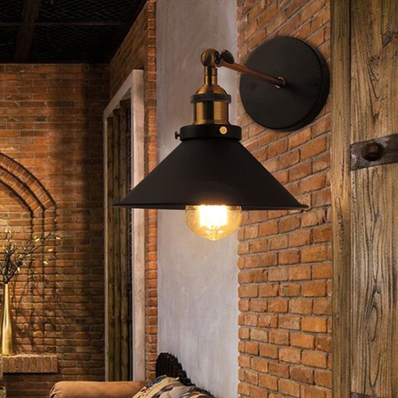 Industrial Style Wall Light Household Metallic Shade Wall Light Sconce for Corridor