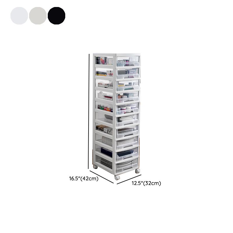 Modern Vertical Transparent File Cabinet Plastic Drawers File Cabinet