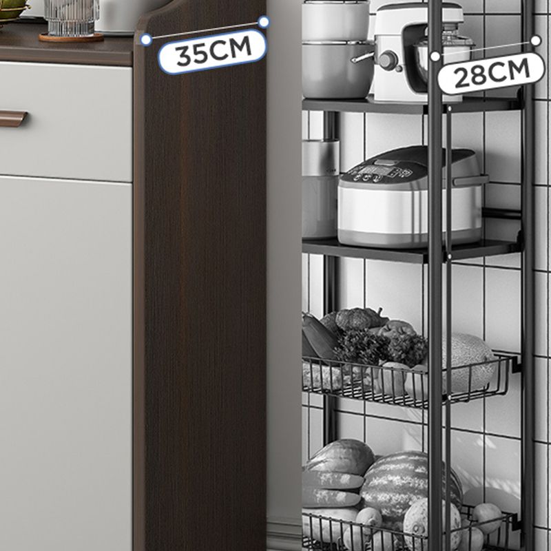 Contemporary Style Server Engineered Wood Dining Server with Drawer and Storage