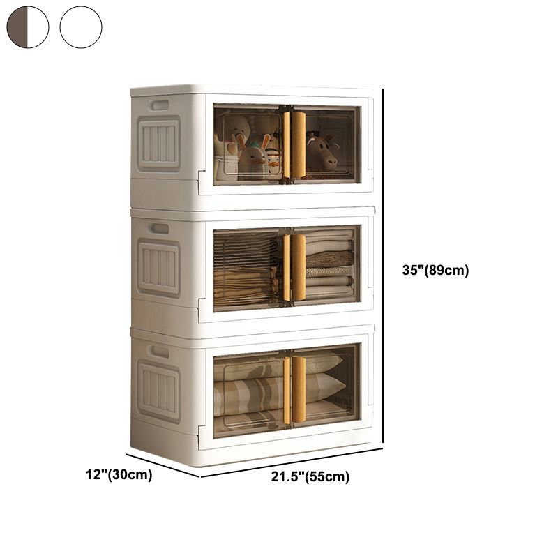 Contemporary Plastic Storage Cabinet Hinged Wardrobe Cabinet