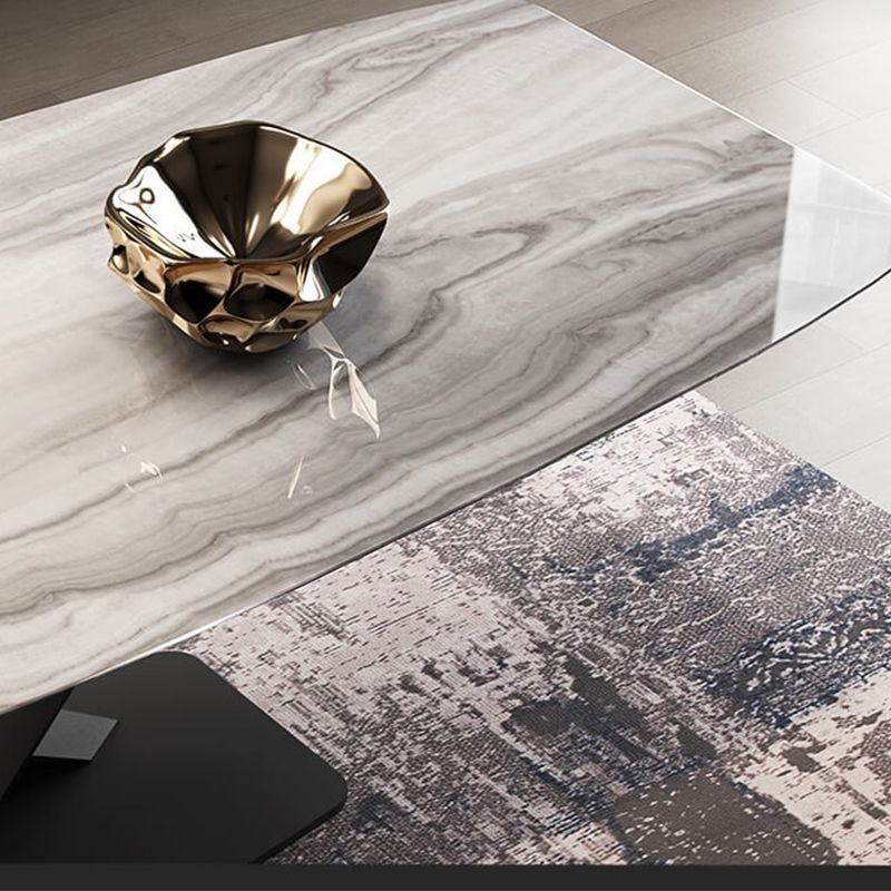 Traditional Luxury Table Metal Base Rectangle Dining Table for Home