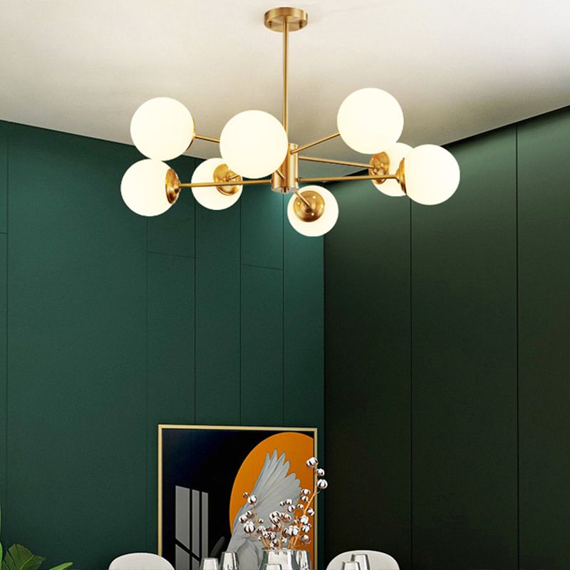 Balls Chandelier Light Fixture Simplicity-Style Glass Pendant Lighting Fixture for Bedroom