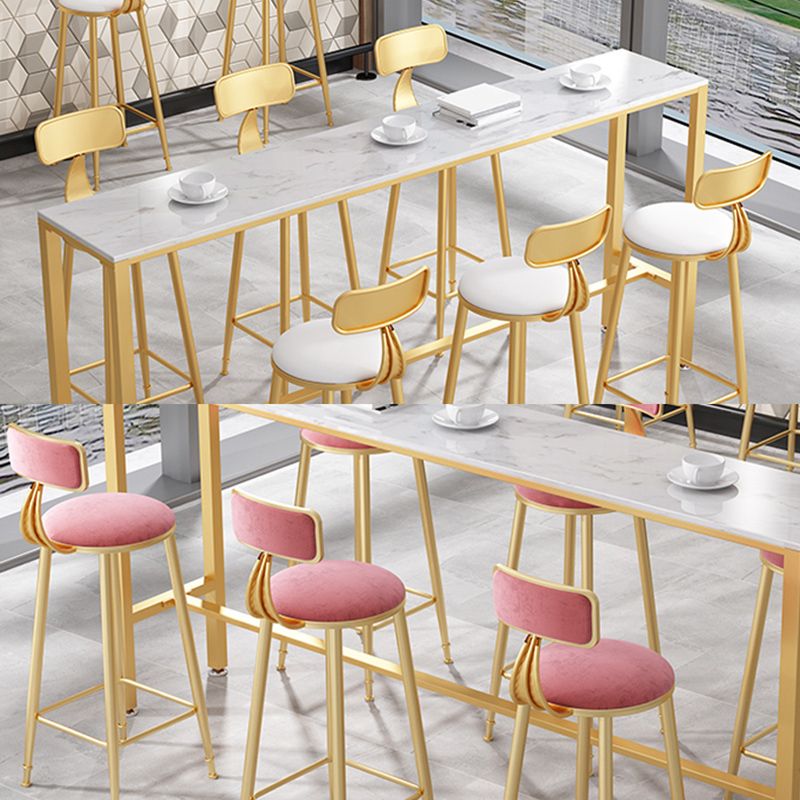 1/7 Pieces Bar Stool and Table Set Modern Pub Table Set for Dining Room