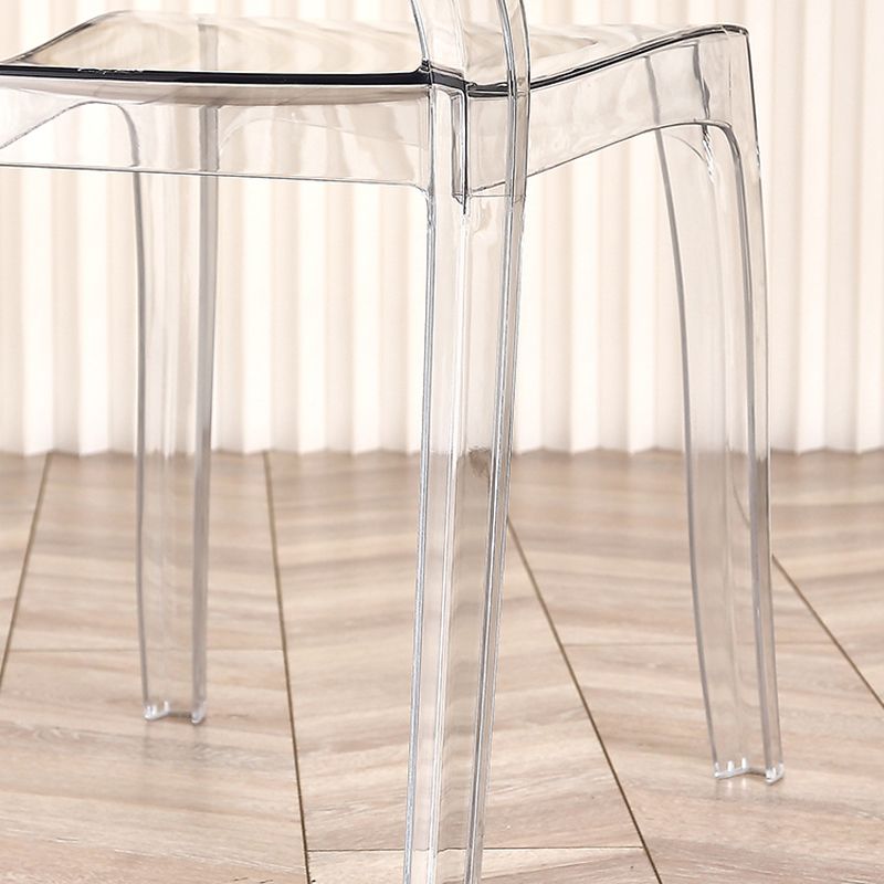 Modern Armless Chair Plastic Open Back Side Chair for Dining Room